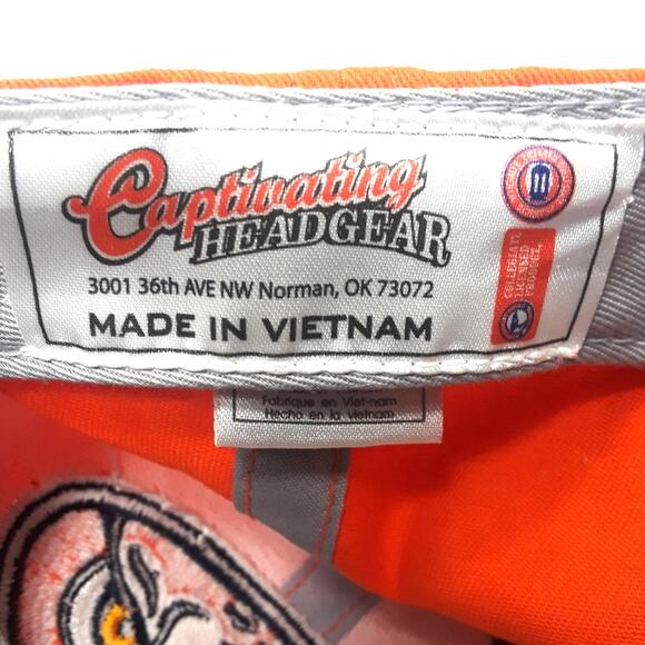 Auburn University War Eagle Tiger 100% Cotton Orange Captivating Headgear Cap - Picture 2 of 11